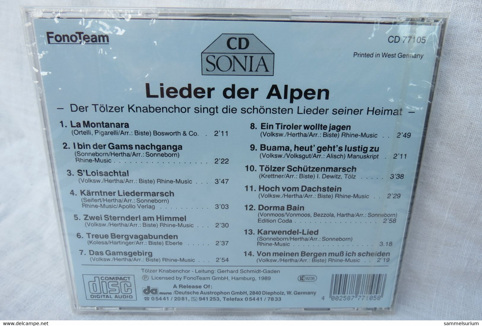 CD "Der Tölzer Knabenchor" Singt Die Schönsten Lieder Seiner Heimat (ungespielt, Noch Original Eingeschweißt) - Andere - Duitstalig