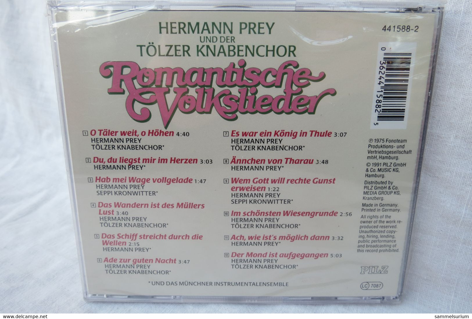 CD "Hermann Prey Und Der Tölzer Knabenchor" Romantische Volkslieder (ungespielt, Noch Original Eingeschweißt) - Autres - Musique Allemande