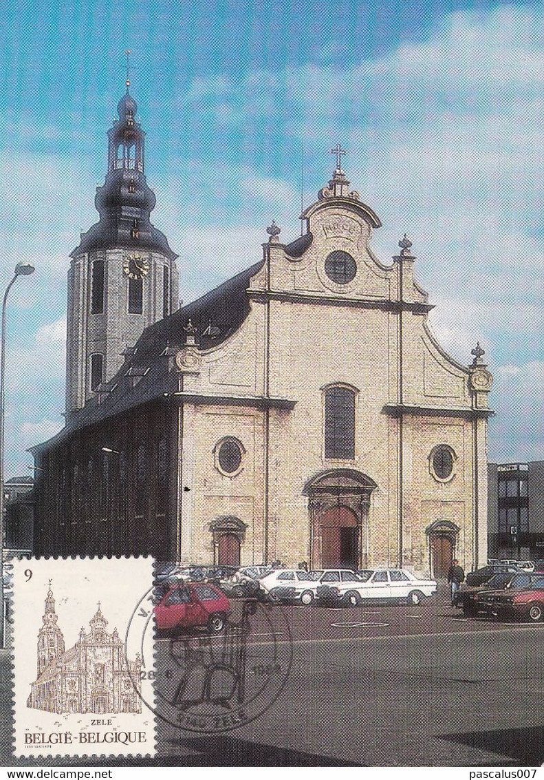 B01-333 2217 Tourisme Zele Eglise Saint-Ludger Carte Souvenir FDC 28-06-1986 9140 Zele - 1981-1990