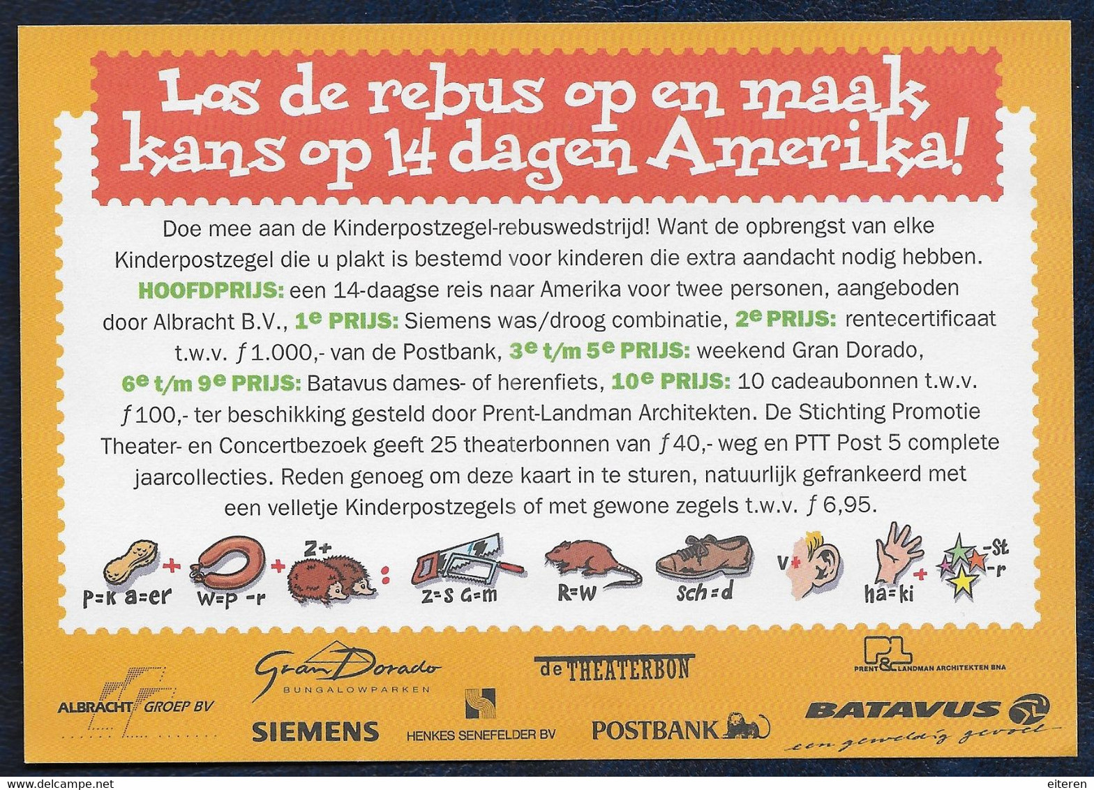 NVPH 1627 - 1994 - Kinderzegel Verkoopactie - Enveloppe (beschreven!) En Rebuskaart Maar Zonder Zegels - Autres & Non Classés