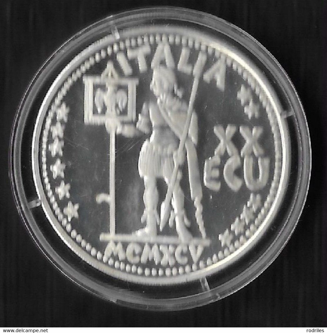 ITALIA. AÑO 1995. XV ECUS PLATA. PESO 24,10 GR. - Collections