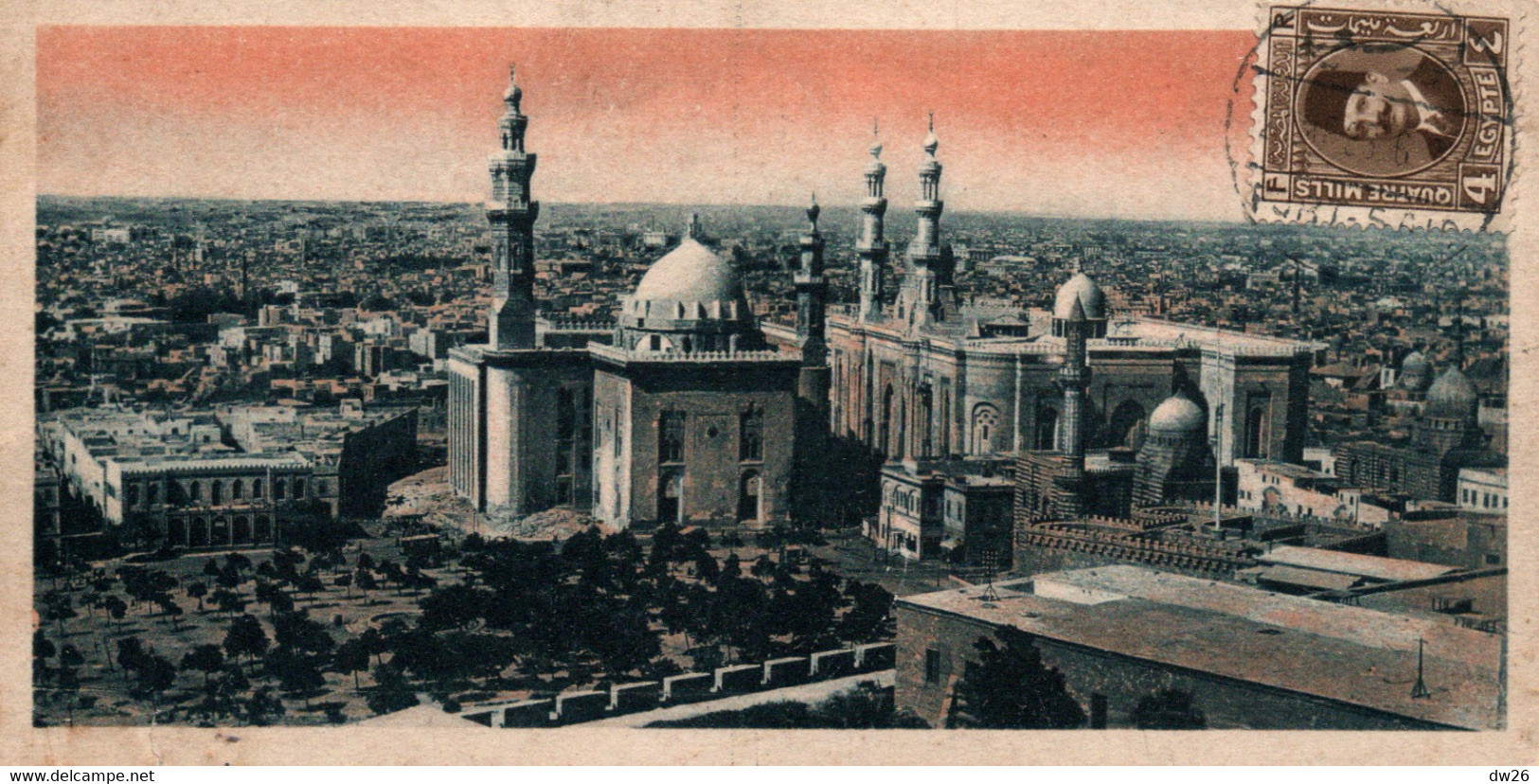 Le Caire - Cairo: General View And Sultan Hassan Mosque - Mini Carte Serie 636 (Poscard Trust) - Kairo