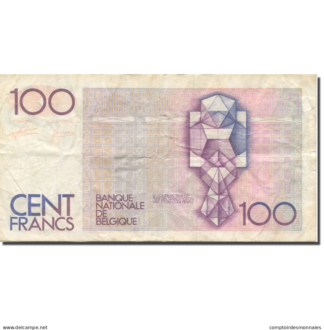 Billet, Belgique, 100 Francs, 1982-1994, KM:142a, TB - 100 Francos