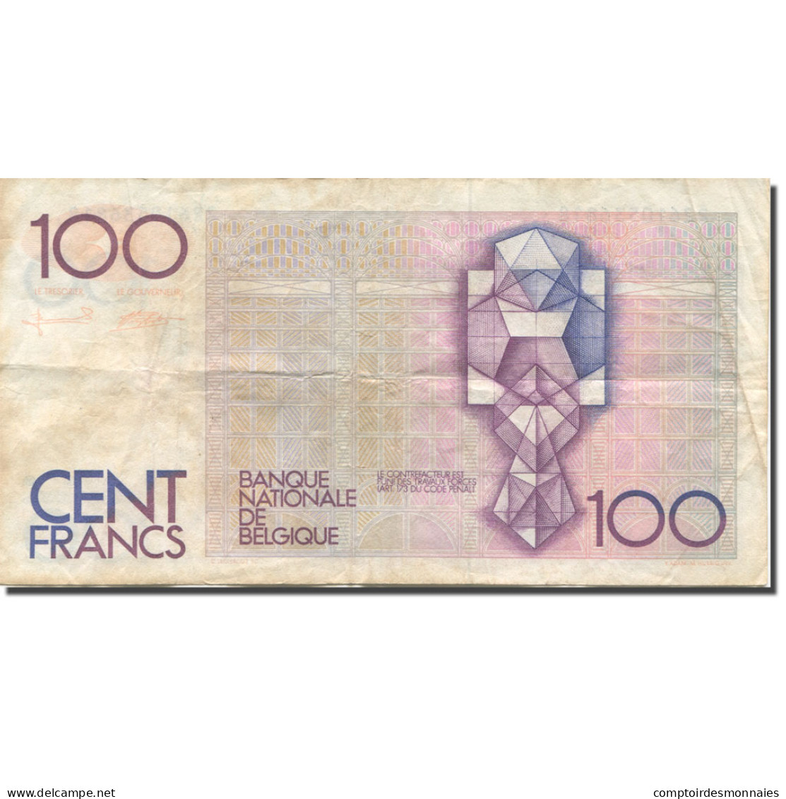 Billet, Belgique, 100 Francs, 1982-1994, KM:142a, TB - 100 Francs