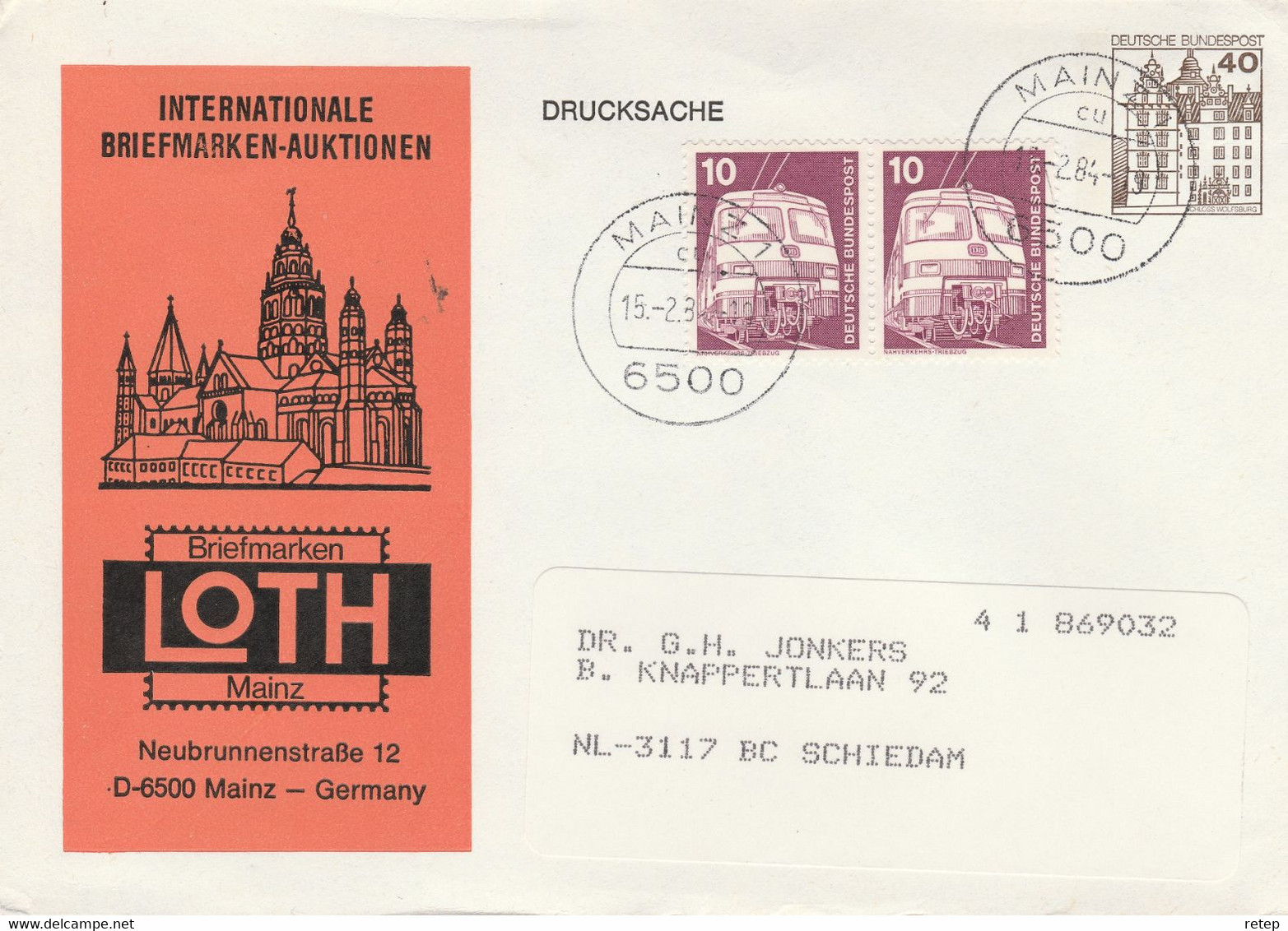 West Duitsland 1984, Internationale Postzegel Veilingen LOTH - Private Covers - Used