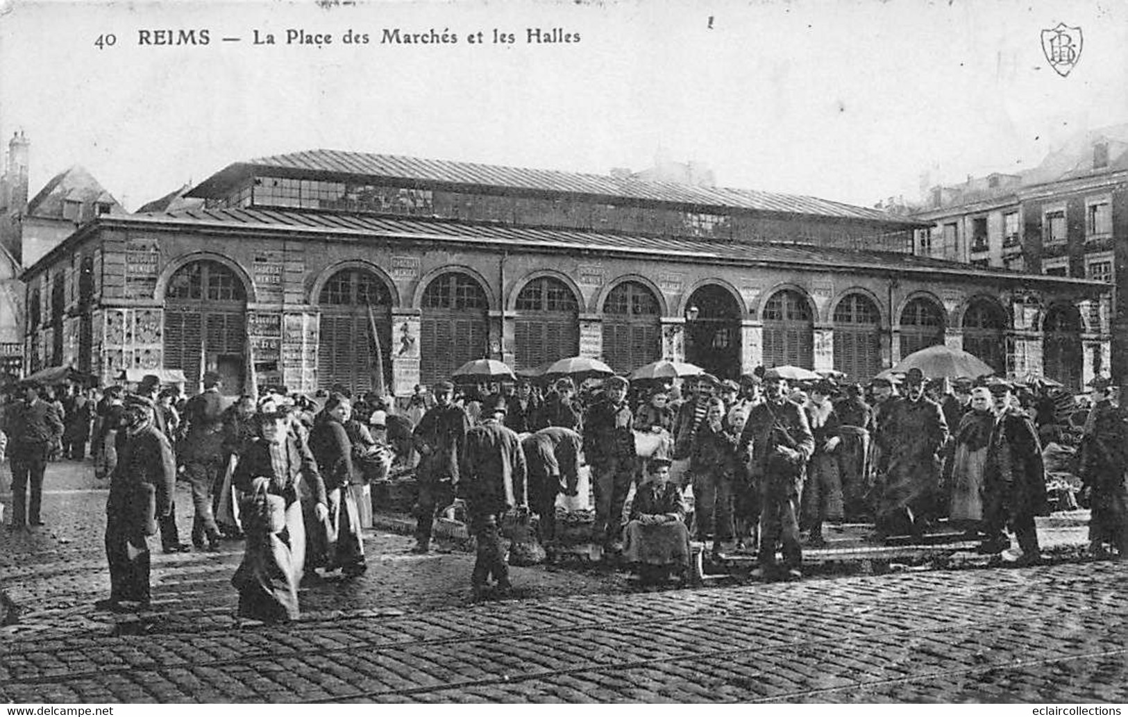 Reims          51          Place Des Marchés  Et Les Halles    - 3 -    (voir Scan) - Reims