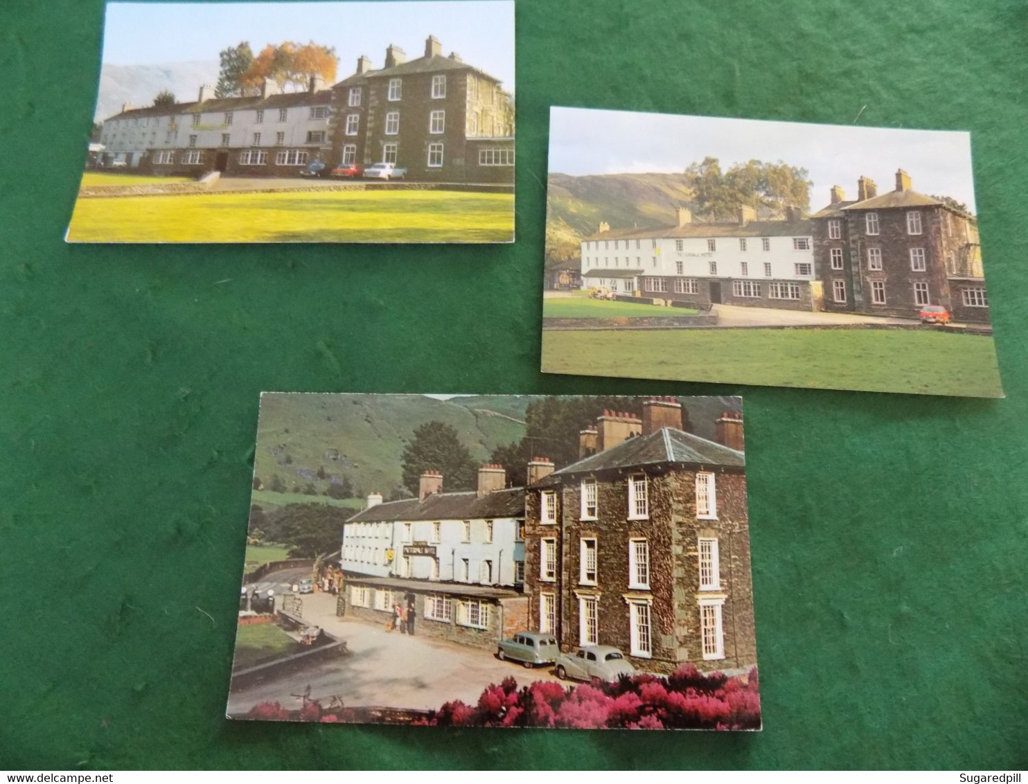 VINTAGE UK CUMBRIA: ULLSWATER Patterdale Hotel X3 Colour Cars - Patterdale