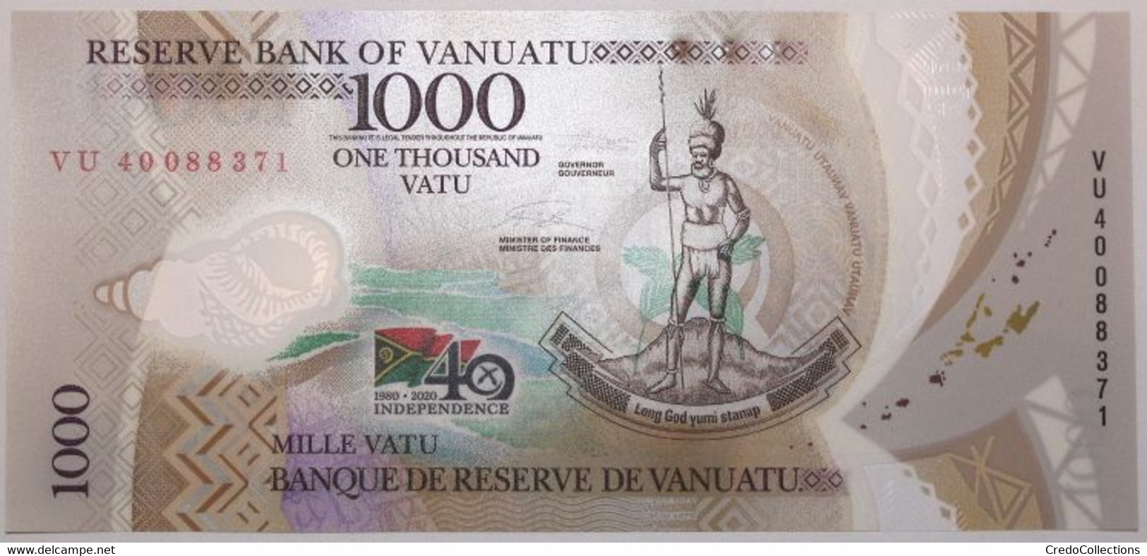 Vanuatu - 1000 Vatu - 2020 - PICK 21a.2 - NEUF - Vanuatu