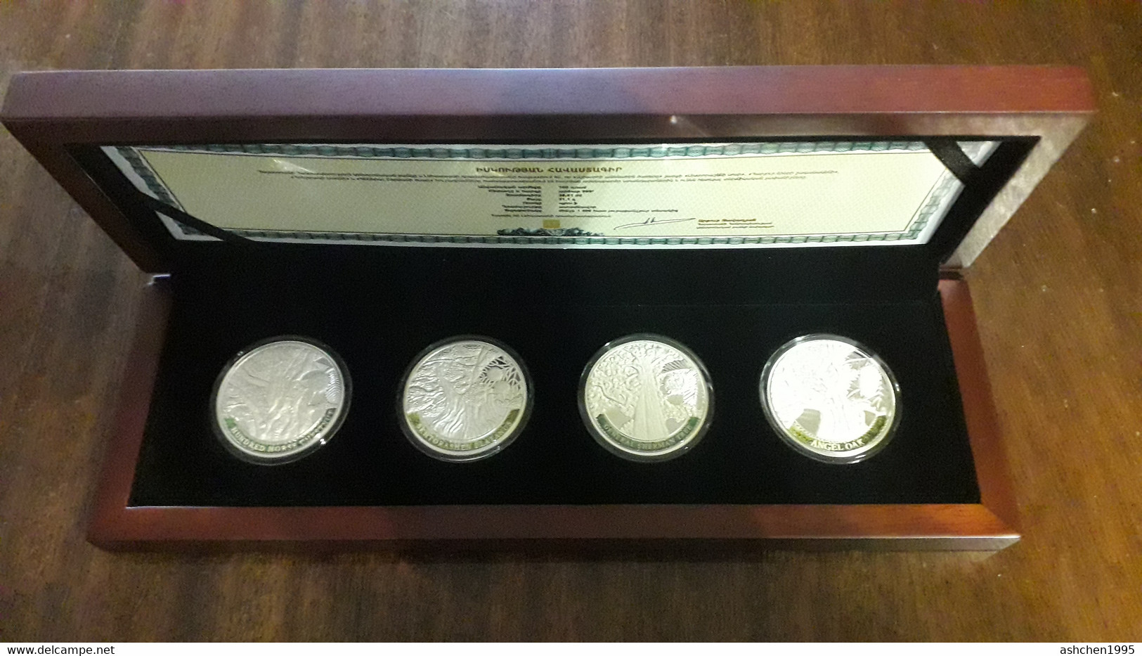 Armenien / Armenie / Armenia 2014, Trees, 4 Silver Coins In Box - PROOF - Armenia