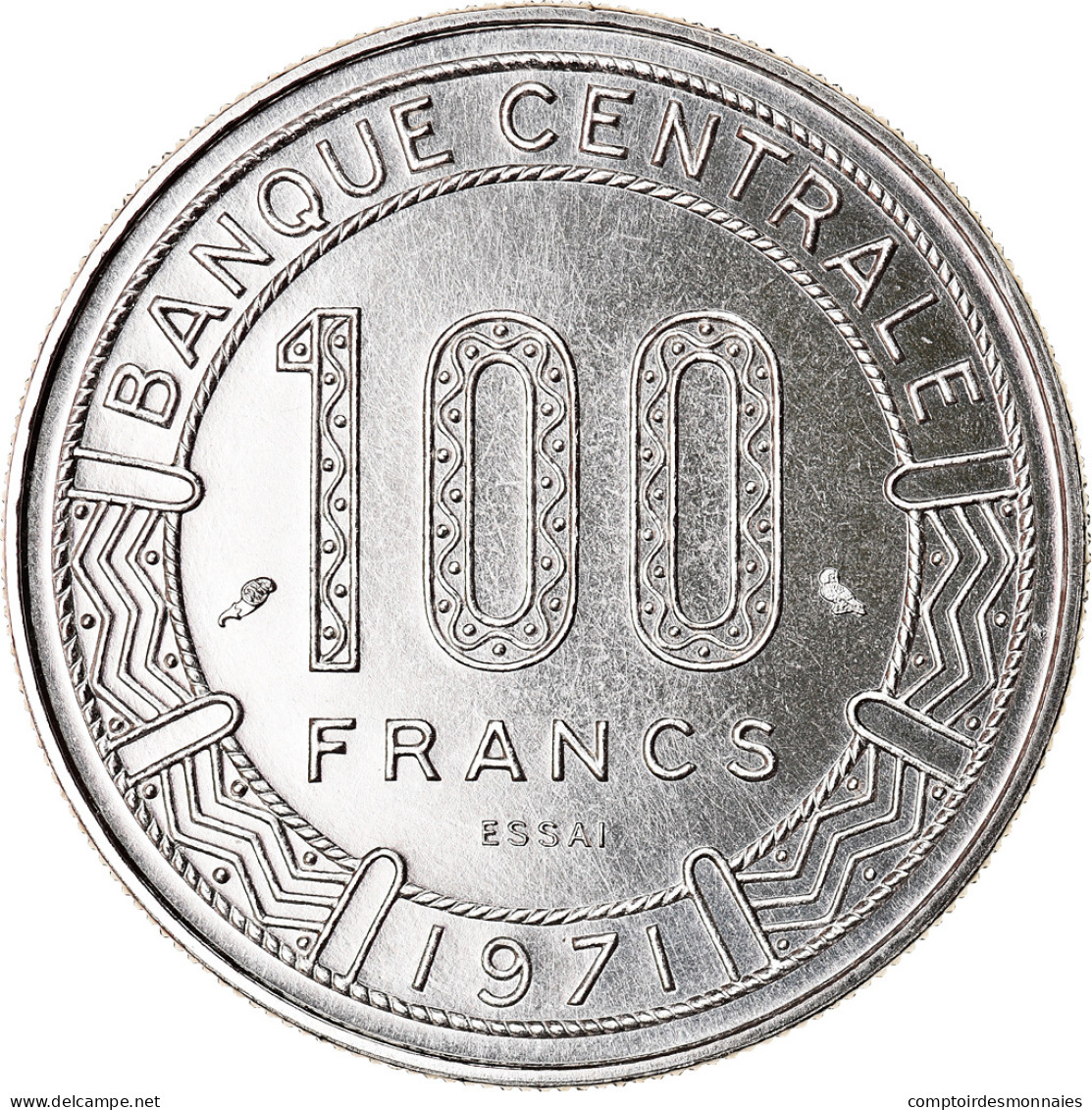 Monnaie, Congo Republic, 100 Francs, 1971, Paris, ESSAI, FDC, Nickel, KM:E1 - Congo (Republic 1960)