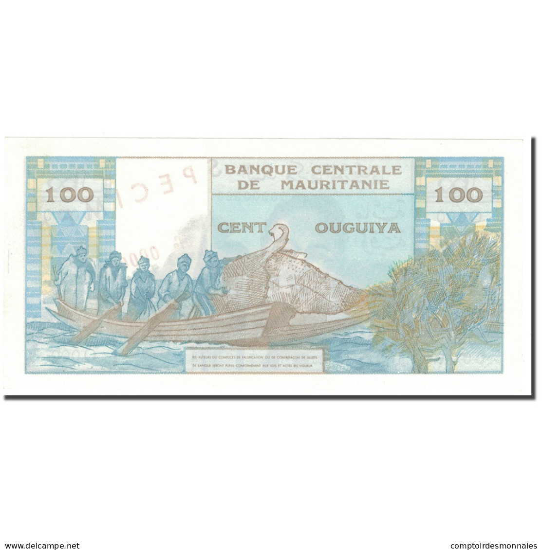 Billet, Mauritanie, 100 Ouguiya, 1973, 1973-06-20, Specimen, KM:1s, NEUF - Mauritanie