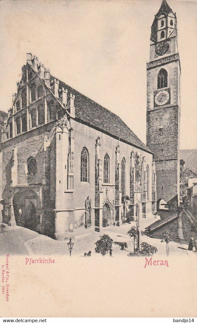 Meran - Psarrkirche  - Scan Recto-verso - Merano