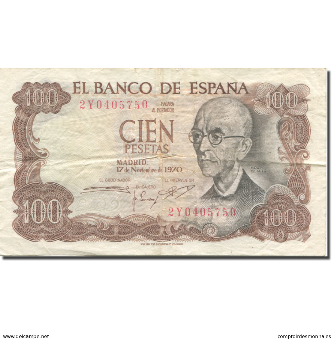 Billet, Espagne, 100 Pesetas, 1970-11-17, KM:152a, TB+ - 100 Pesetas