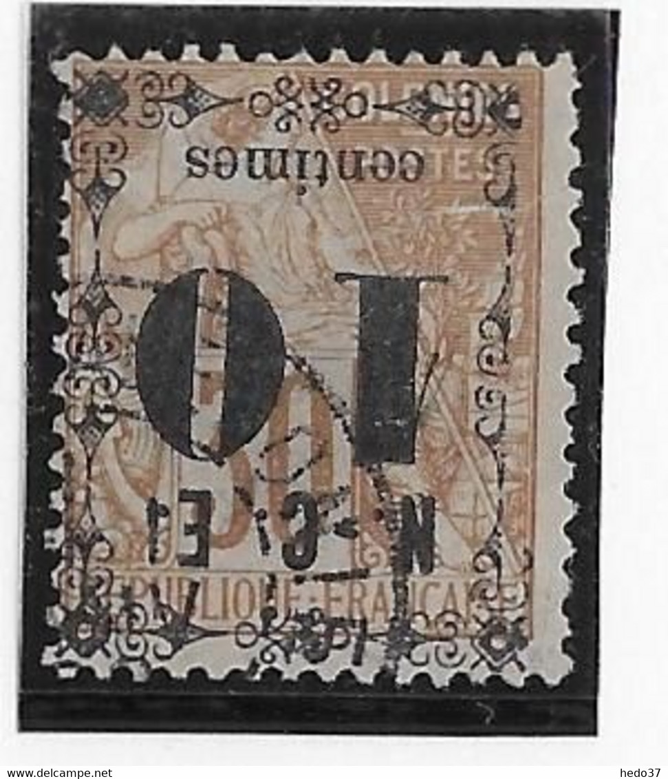 Nouvelle Calédonie N°12a - Surcharge Renversée - Oblitéré - Fente - B - Used Stamps