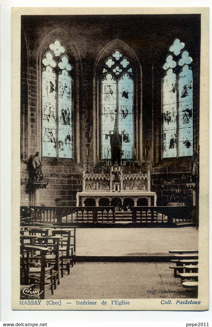 CPA Colorisée 18 MASSAY - Intérieur De L'Eglise - Vue Peu Commune - Massay