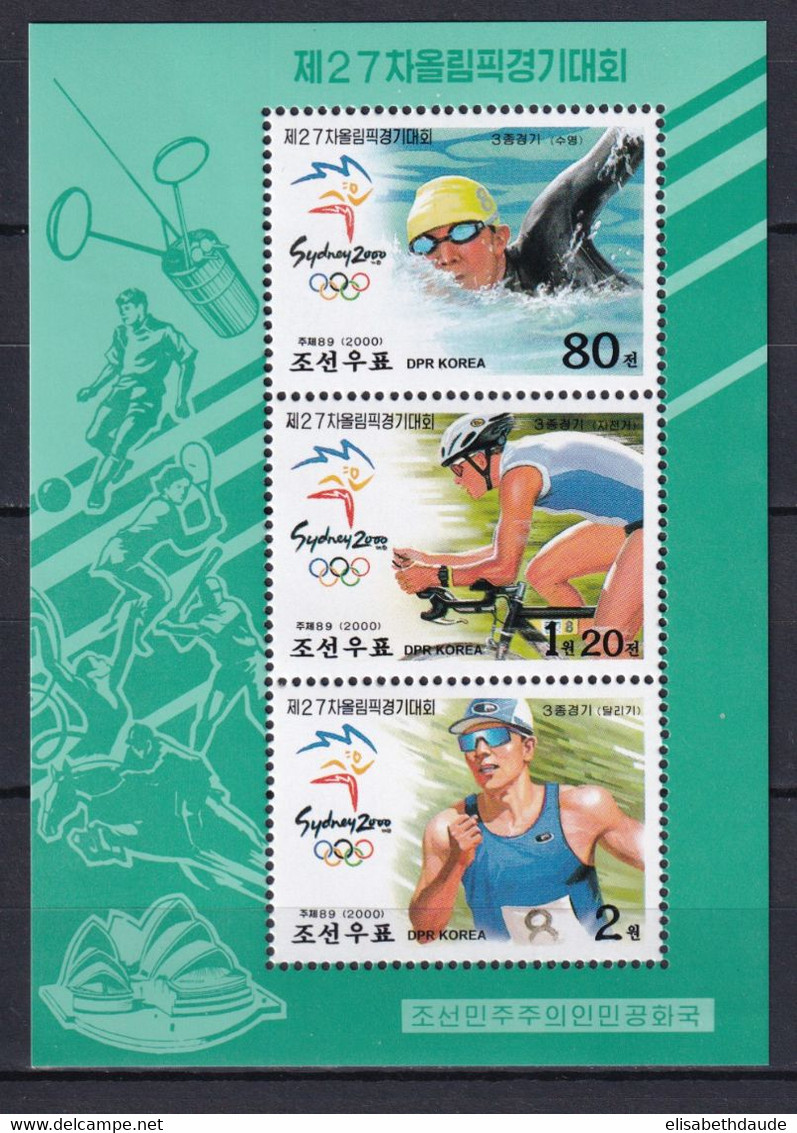 KOREA - JEUX OLYMPIQUES - CYCLISME / NATATION - 2000 - SERIE YVERT N° 3044/3046 ** MNH - Corée Du Nord