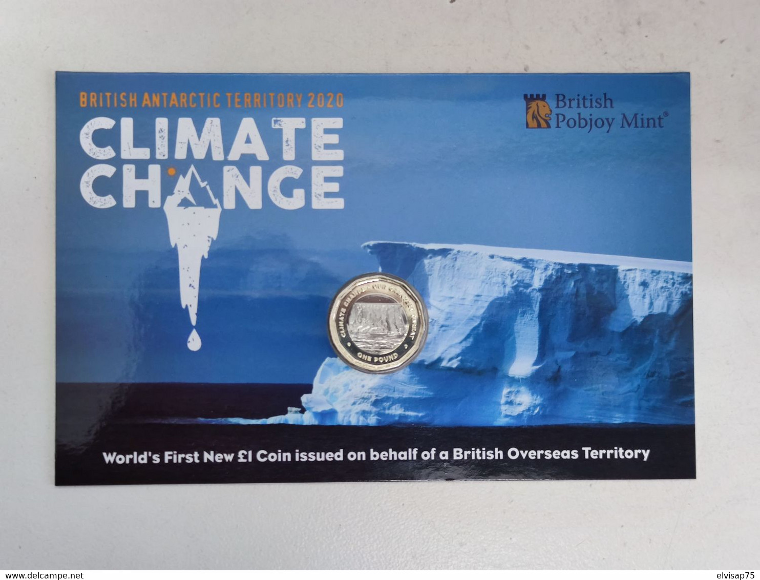 1 Pound Climate Change 2020 British Antarctic Territory Bi-Metal - Mint Sets & Proof Sets