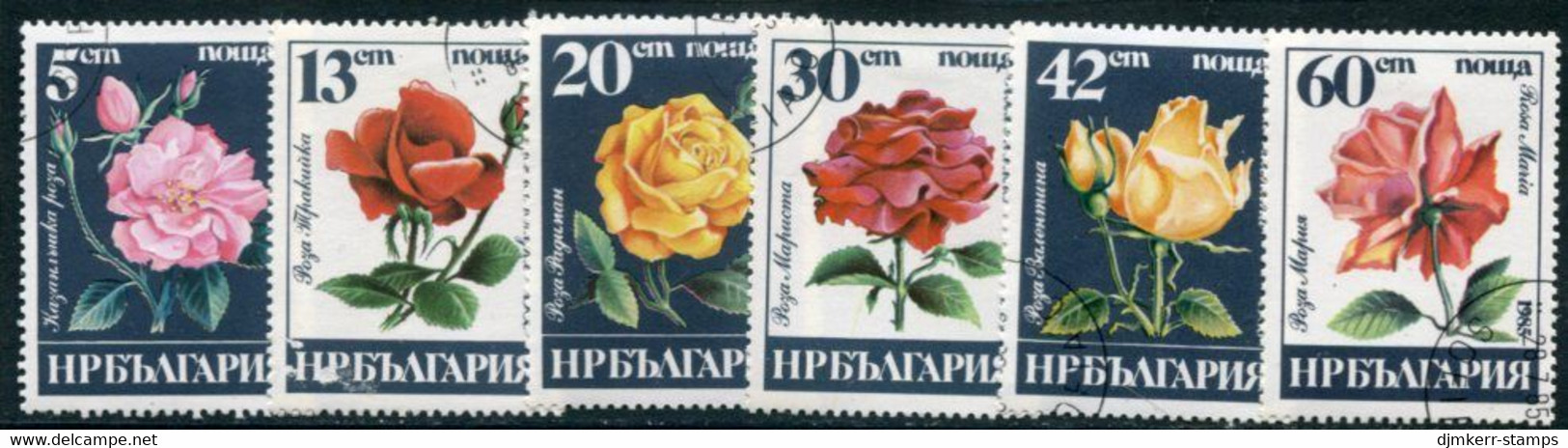 BULGARIA 1985 Roses  Used  Michel 3373-78 - Used Stamps