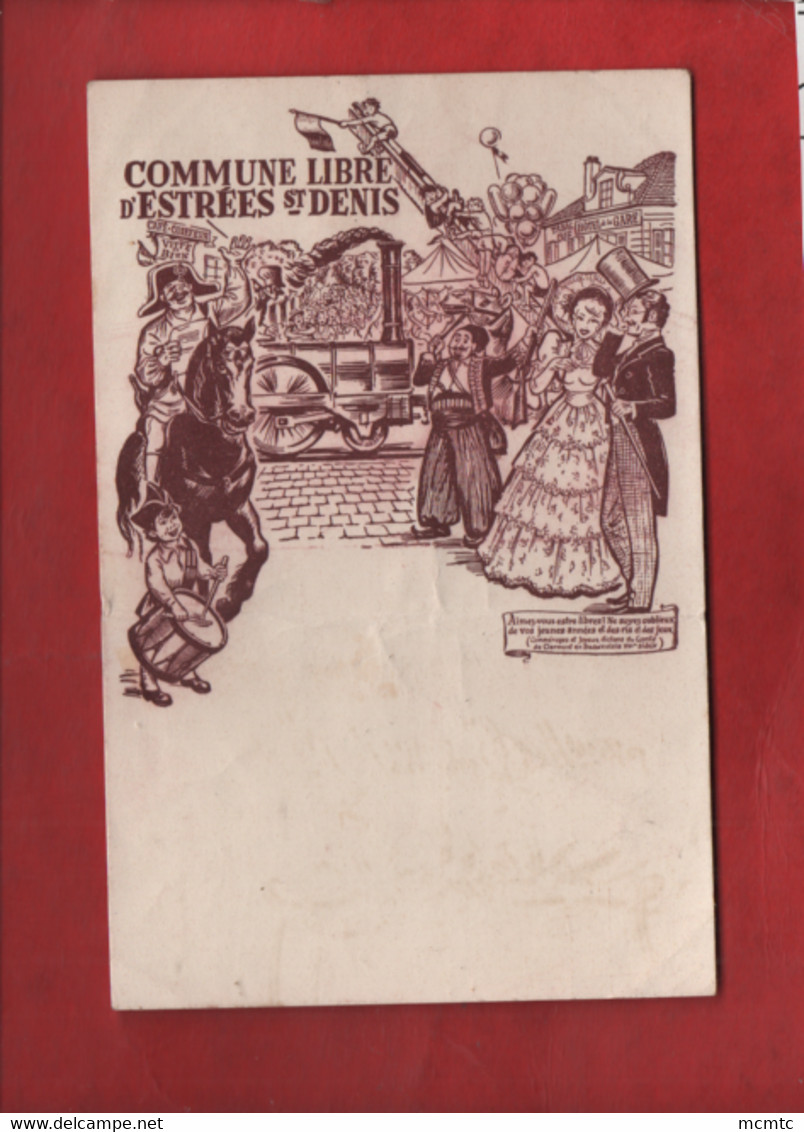 Carte Très Abîmée - Commune Libre D'Estrées St Denis - Estrees Saint Denis