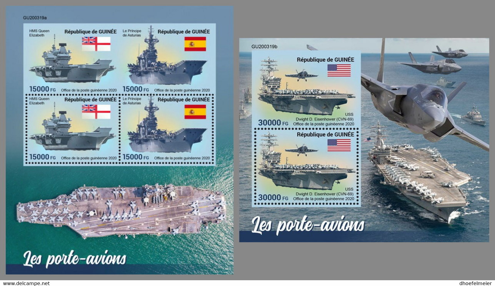 GUINEA REP. 2020 MNH Aircrafts Flugzeuge Avions M/S+S/S - OFFICIAL ISSUE - DHQ2108 - Aviones