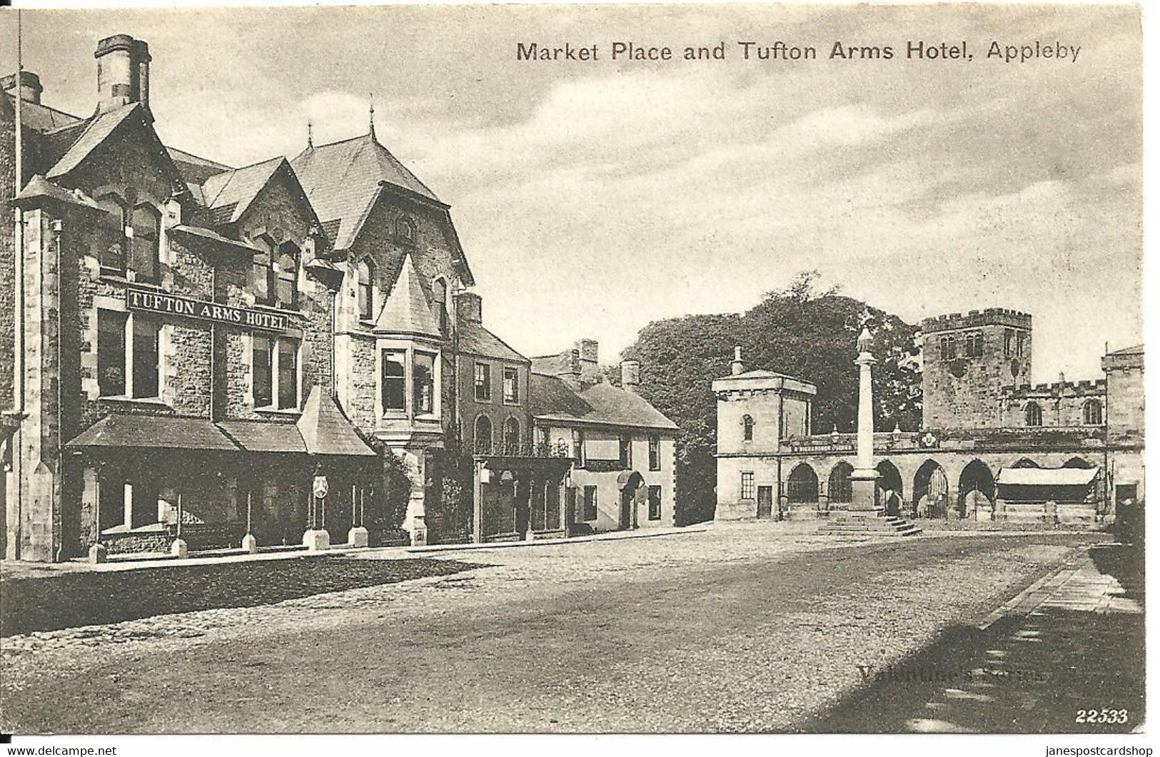 MARKET PLACE AND TUFTON ARMS HOTEL - APPLEBY - CUMBRIA - POSTALLY USED 1904 - Appleby-in-Westmorland