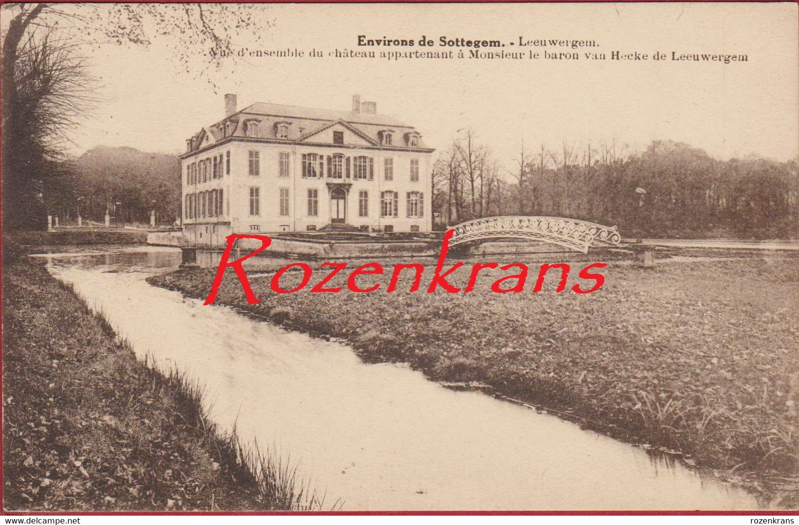 Leeuwergem ZELDZAAM 1934 Kasteel Chateau  Appartenant A Mr Le Baron Van Hecke De Environs Zottegem Sottegem - Zottegem