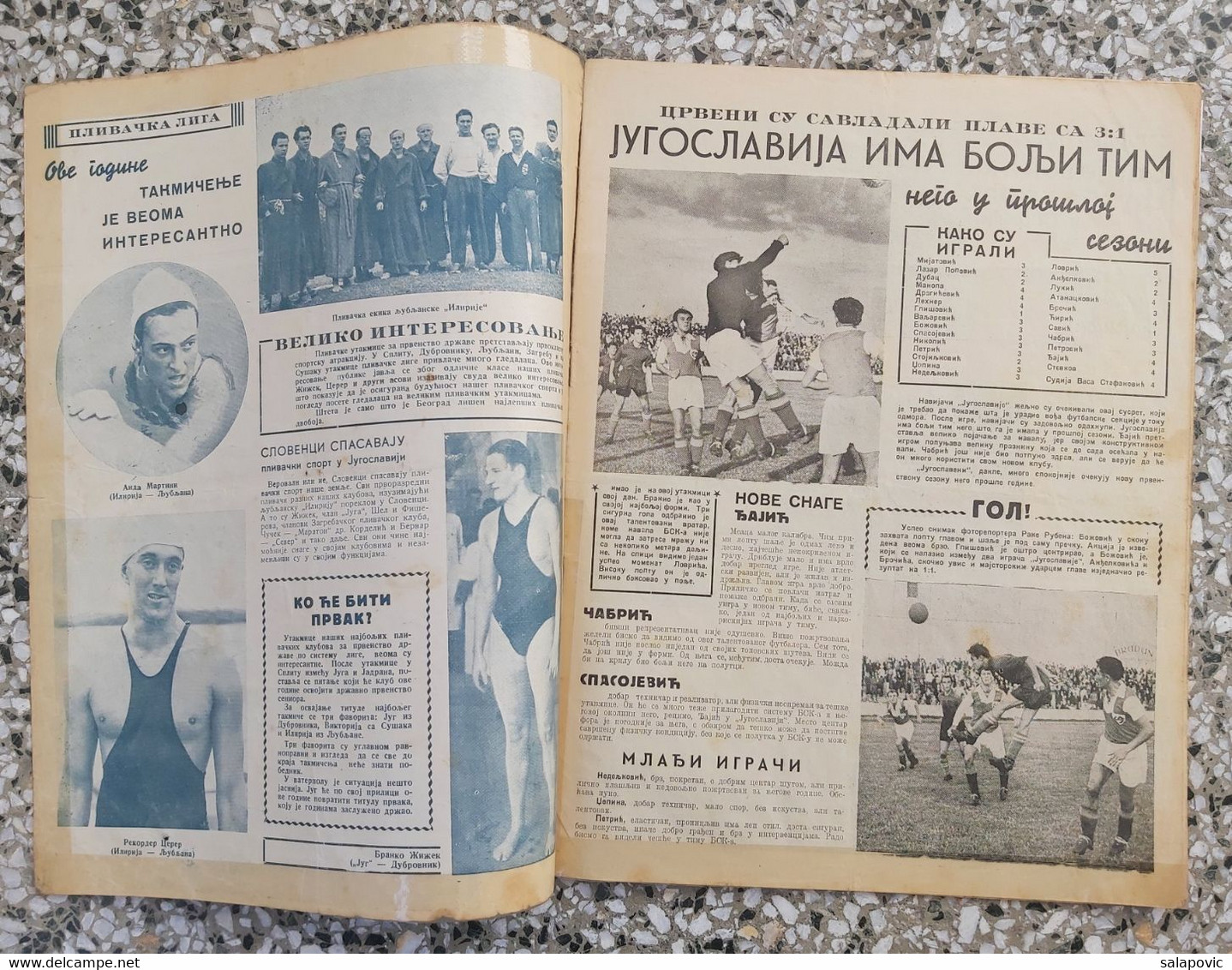 SPORTSKA REVIJA BR.28, 1940 KRALJEVINA JUGOSLAVIJA, NOGOMET, FOOTBALL, KINGDOM YUGOSLAVIA - Livres