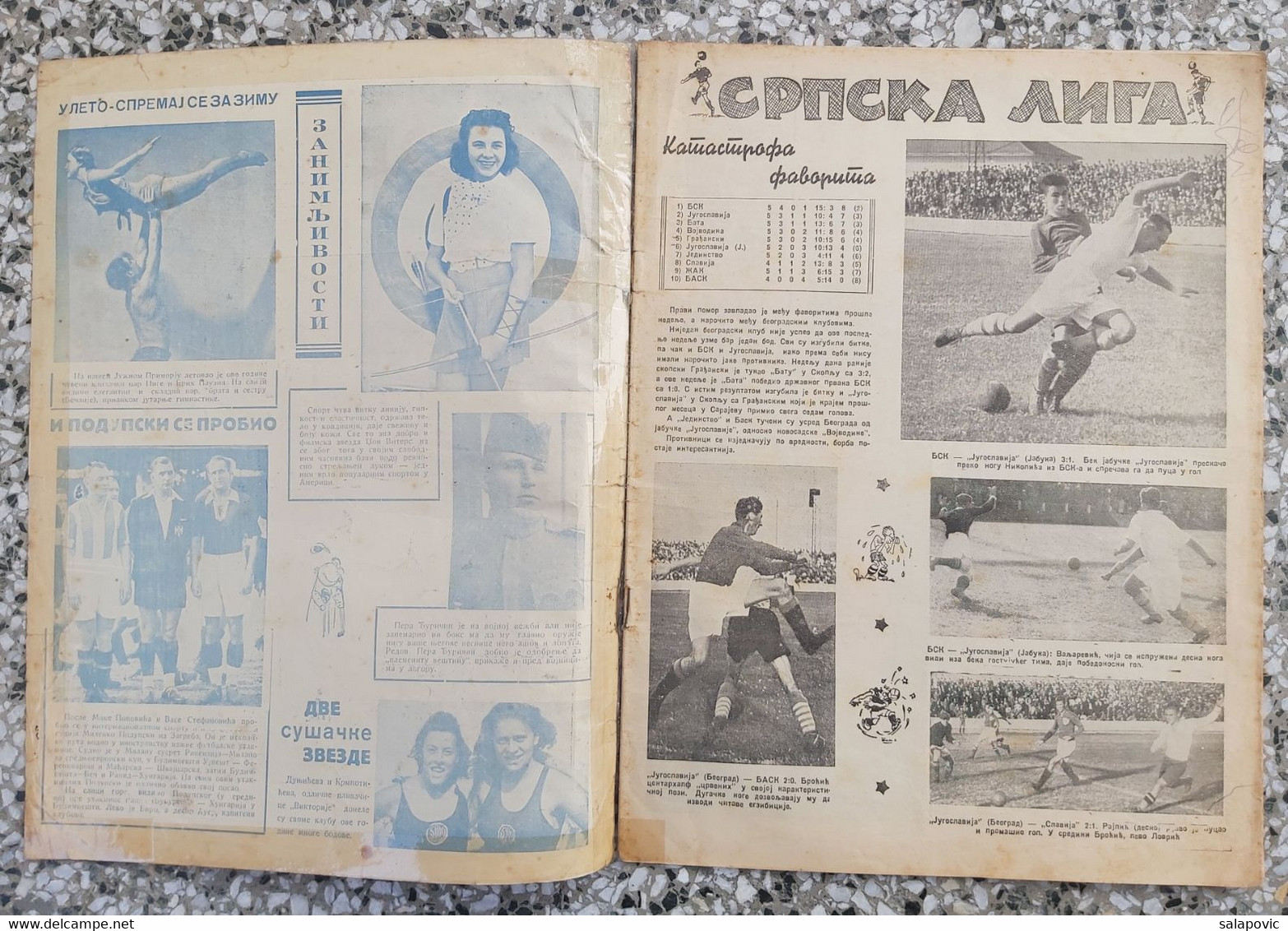 SPORTSKA REVIJA BR.30, 1940 KRALJEVINA JUGOSLAVIJA, NOGOMET, FOOTBALL, KINGDOM YUGOSLAVIA - Libros