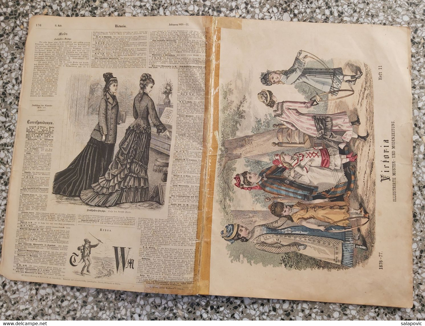 VICTORIA Illustrierte Muster-und Mode Zeitung Geb. Jahrgang Von 1876 - Moda