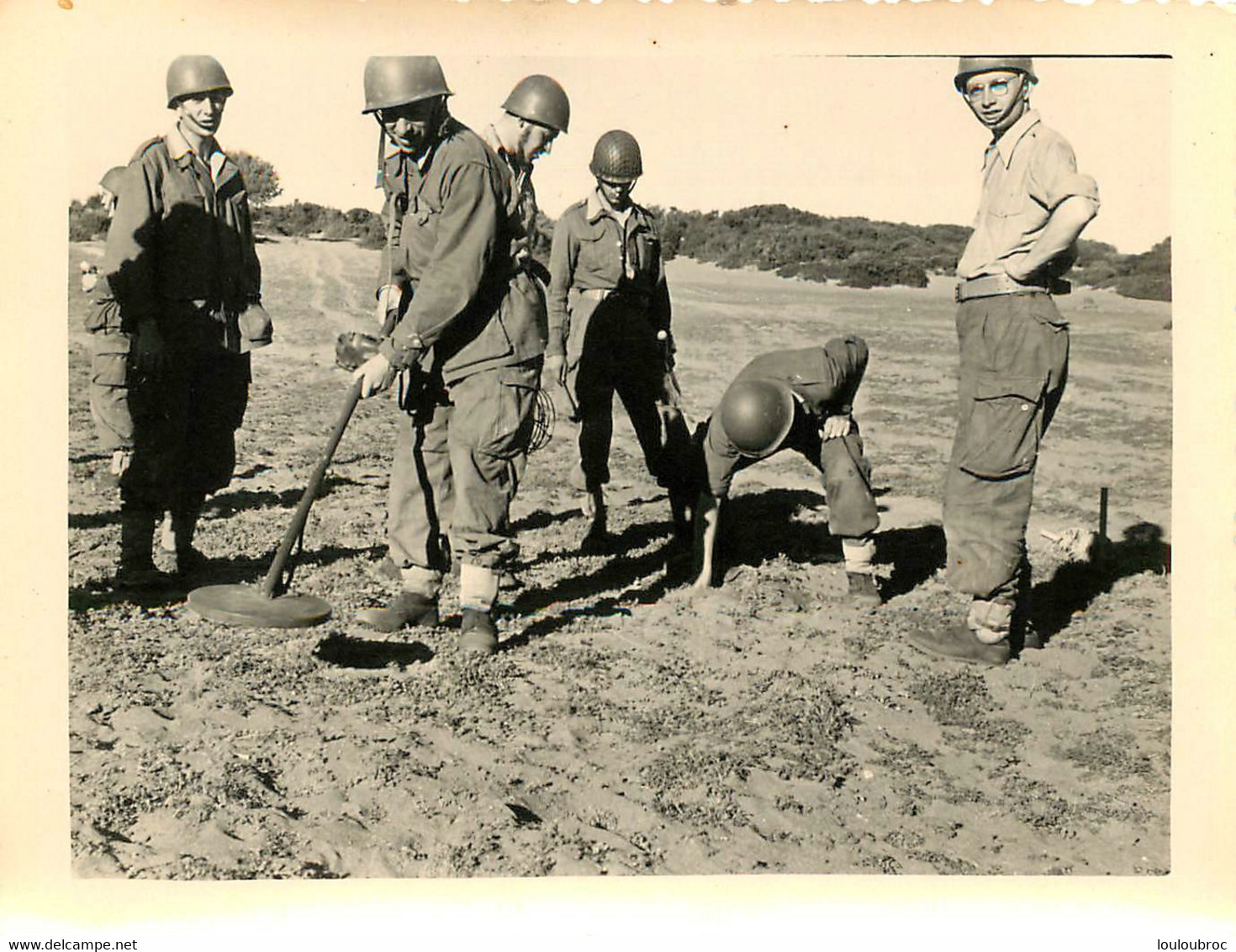 GUERRE D'ALGERIE OUED EL HACHEM DETECTION DES MINES 1955 PHOTO  11.50 X 9 CM - War, Military