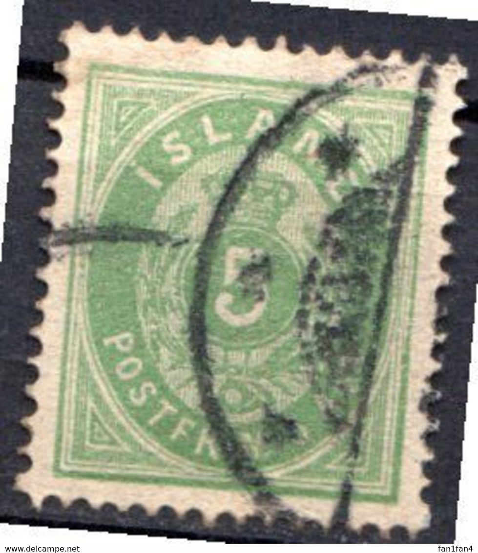 ISLANDE (Dépendance Danoise) - 1882 - N° 13A - 5 A. Vert - (Dentelé 14 X 13 1/2) - Sonstige & Ohne Zuordnung