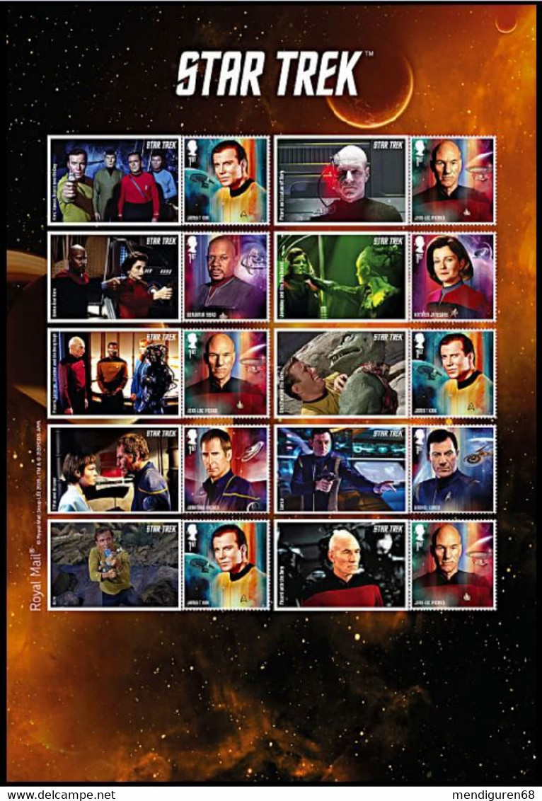 GROSSBRITANNIEN GRANDE BRETAGNE GB 2020 STAR TREK SMILLERS SG F4424-29 MI B4660-66 YT F5076-81 - Sheets, Plate Blocks & Multiples