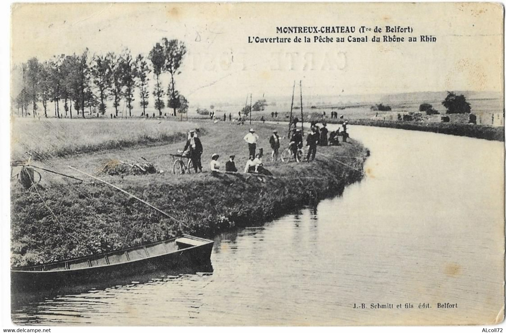 MONTREUX-CHATEAU: L'ouverture De La Pêche Au Canal Du Rhône Au Rhin - Schmitt Et Fils édit. - Otros & Sin Clasificación