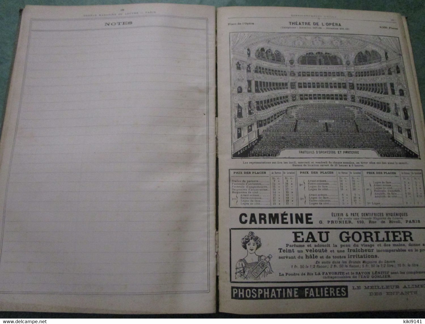 AGENDA 1905 - GRANDS MAGASINS du LOUVRE (228 pages + plan de Paris)