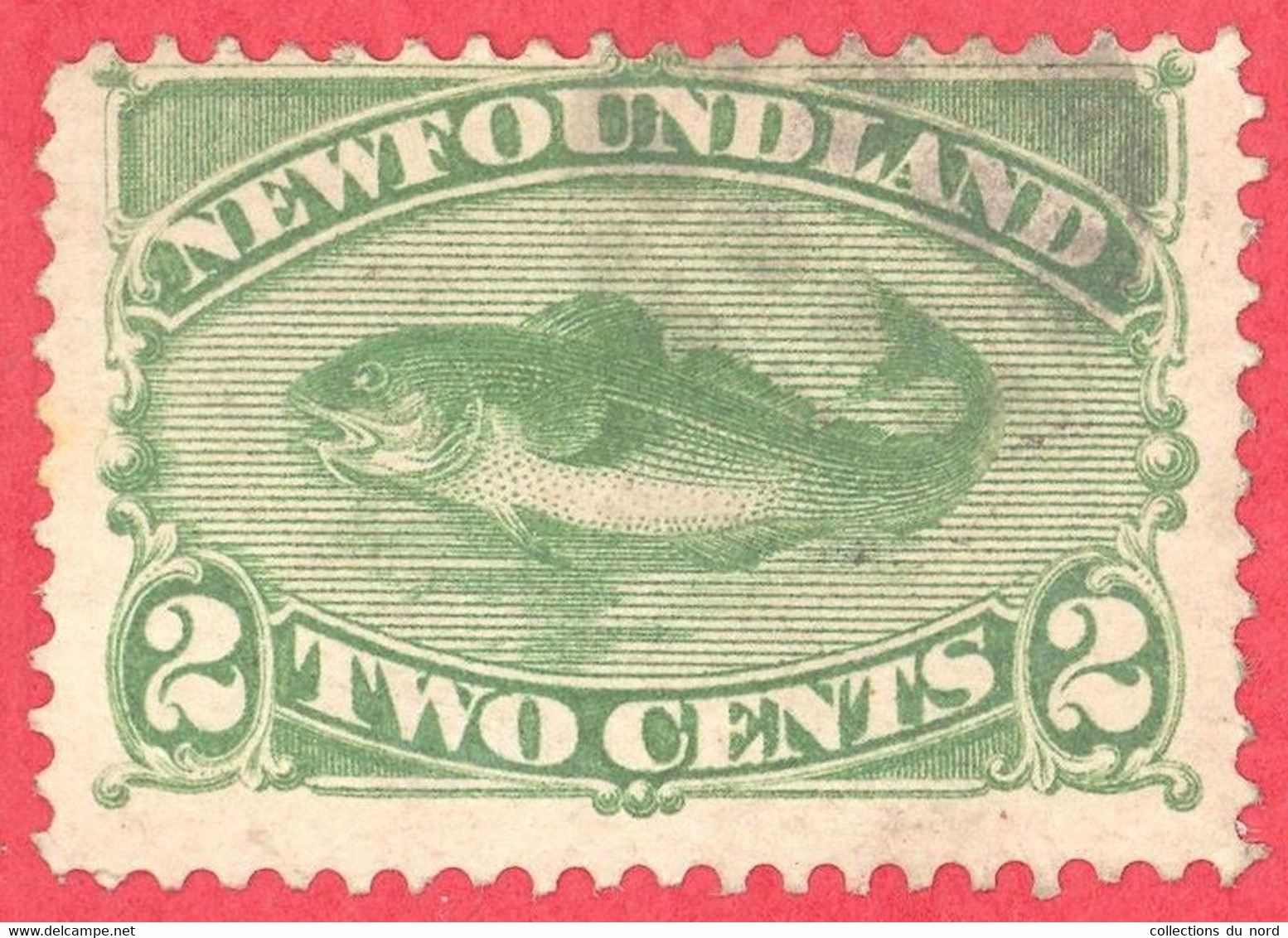 Canada Newfoundland # 47 O F - Codfish - 2 Cents - 1865-1902