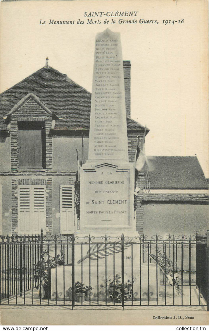 CPA FRANCE 89 "Saint Clément, Le Monument Aux Morts" - Saint Clement