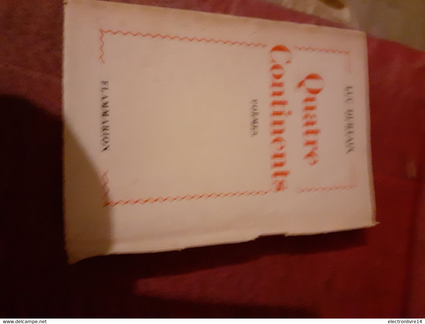 Durtain Quatre Continents  Poemes Flammarion Numerote 1 Des 20 Exemplaires  Sur Papier Verge Pur Fil - Auteurs Français