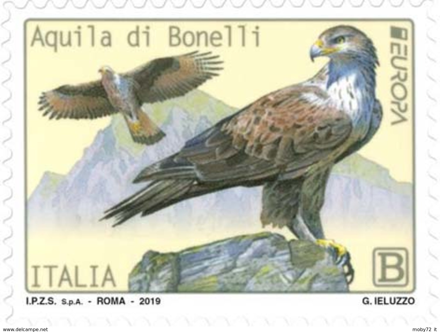 Italia - 2019 - Usato/used - Europa - Aquila Di Bonelli - 2011-20: Used