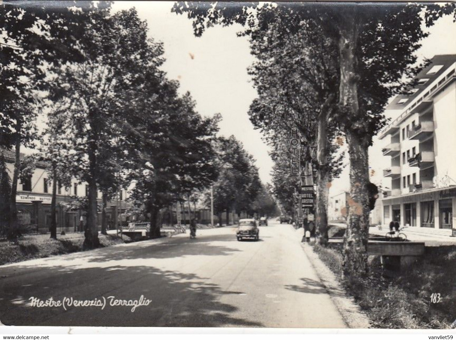 MESTRE-VENEZIA-TERRAGLIO-CARTOLINA VERA FOTOGRAFIA-  VIAGGIATA IL 14-9-1958 - Venezia (Venice)