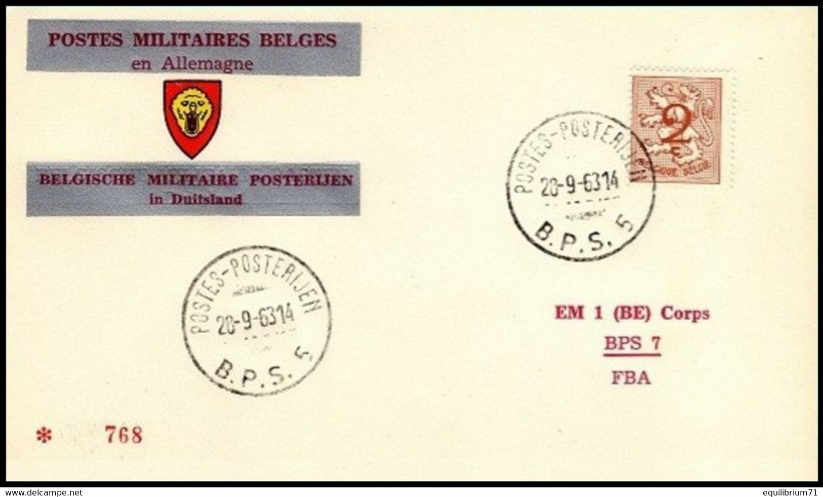 Enveloppe / Envelop / Briefumschlag / Envelope - FBA - BPS5 - Other & Unclassified