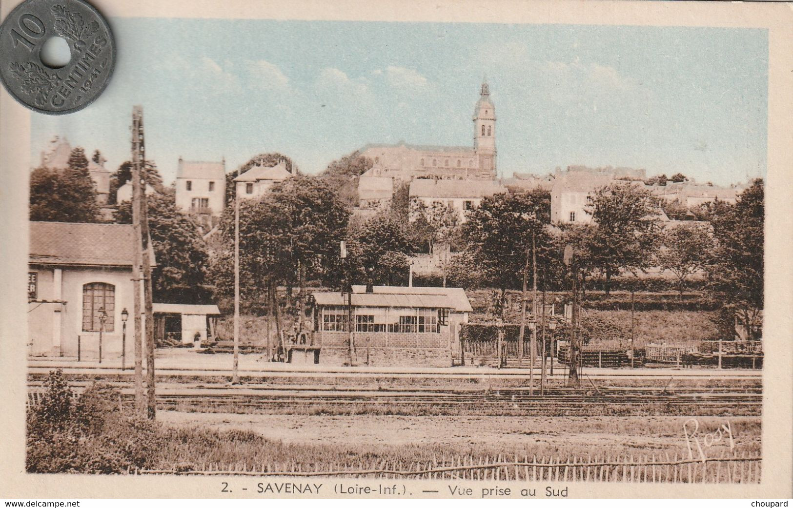 44 -Très Belle Carte Postale Ancienne De SAVENAY   Vue Prise Au Sud - Savenay