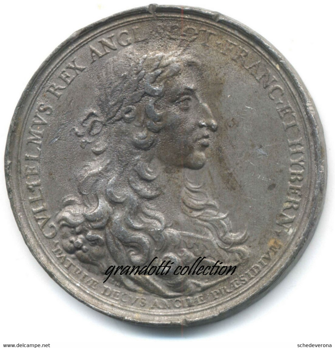 GUGLIEMO III INGHILTERRA 1689 BRITANNIA RESTITUITA MEDAGLIA MÜLLER - Adel
