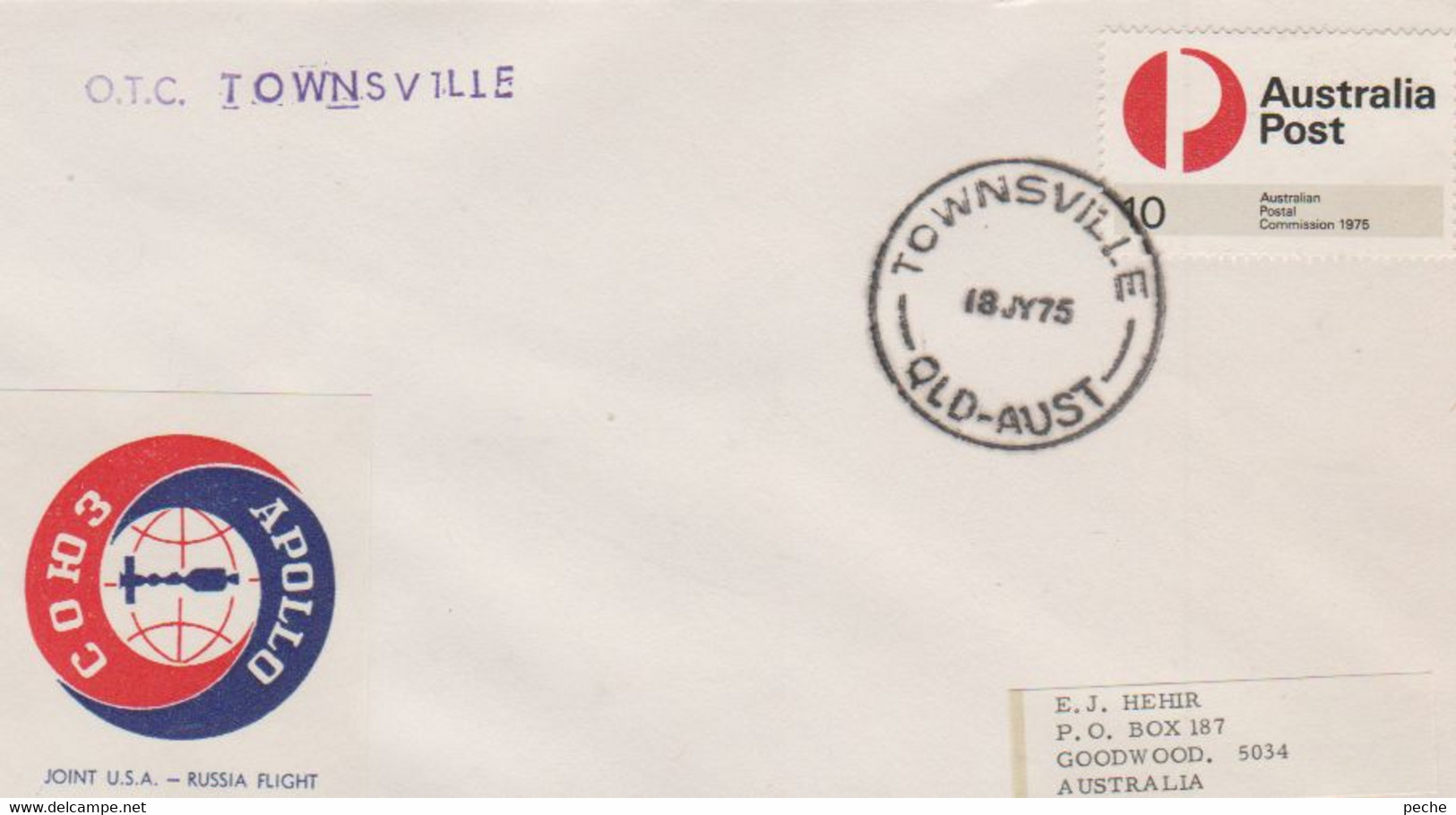 N°1227 N -lettre (cover) Apollo -OTC Townsville - - Oceania