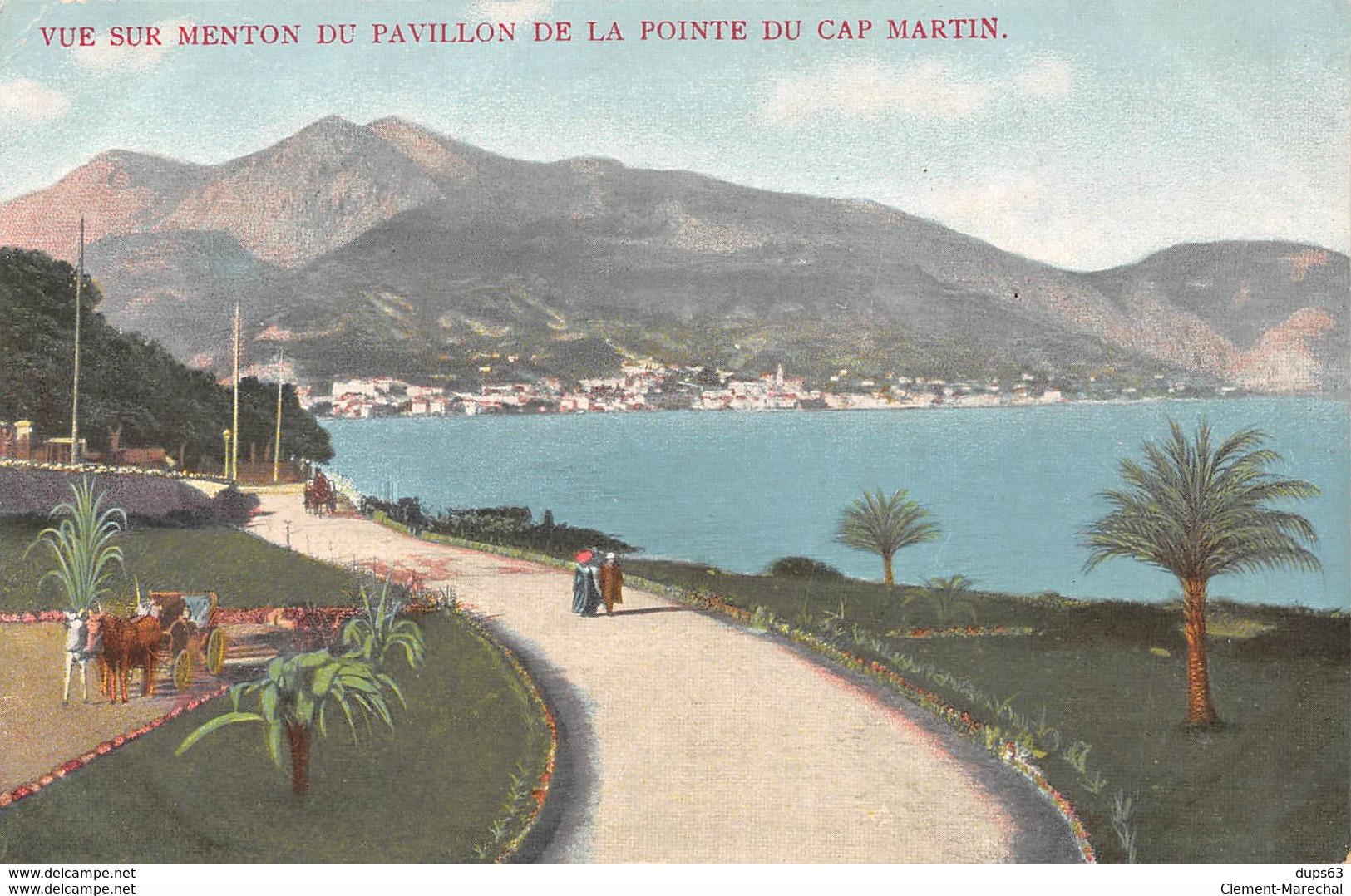 Vue Sur MENTON Du Pavillon De La Pointe Du CAP MARTIN - Très Bon état - Menton