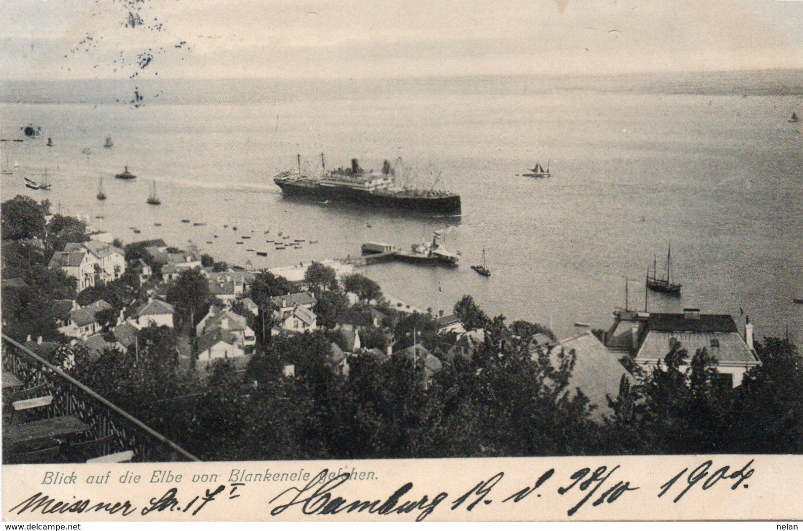 BLICK AUF DIE ELBE VON BLANKENESE GESEHN - Blankenese