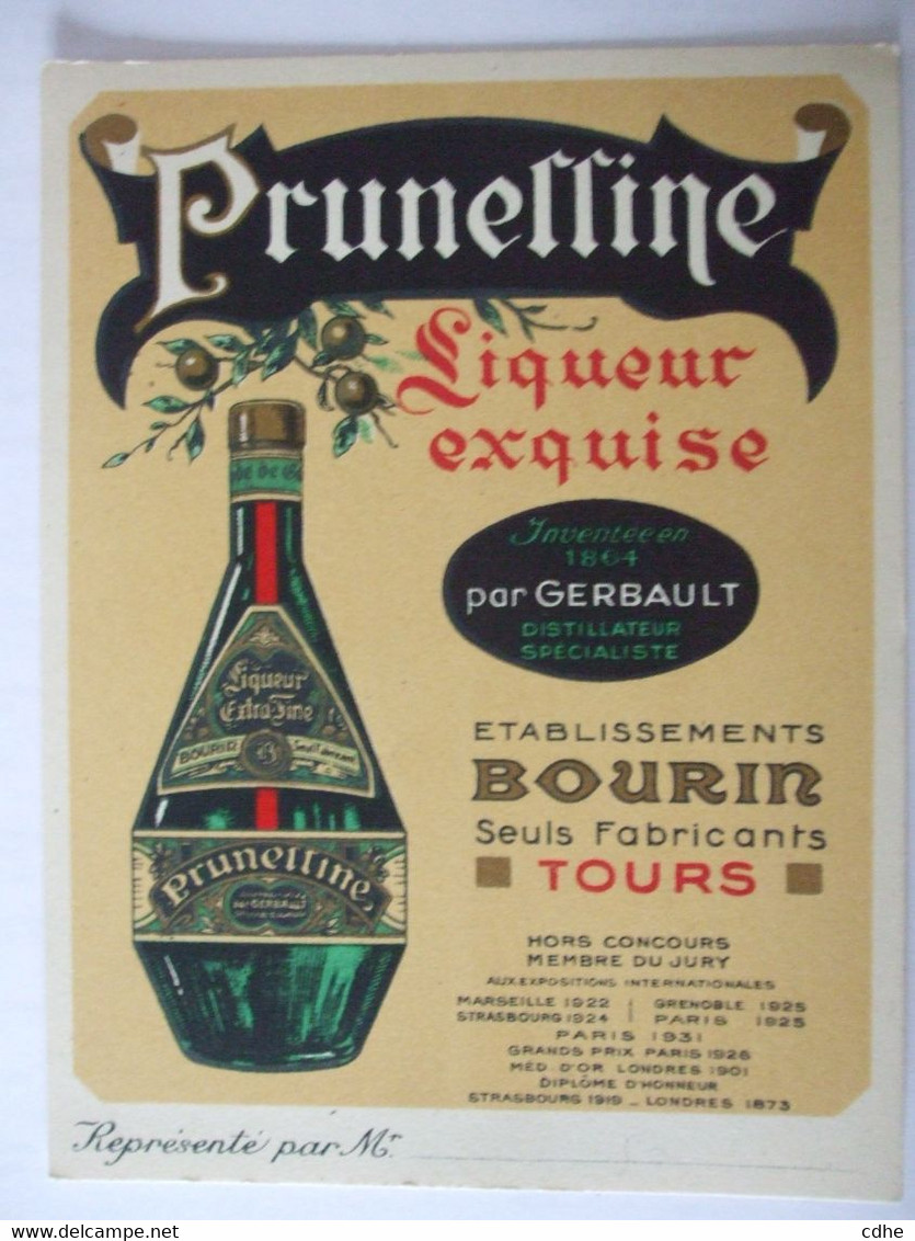 SDV 2019- PRUNELLINE - ETABLISSEMENT BOURIN TOURS - (2) - Alcohol