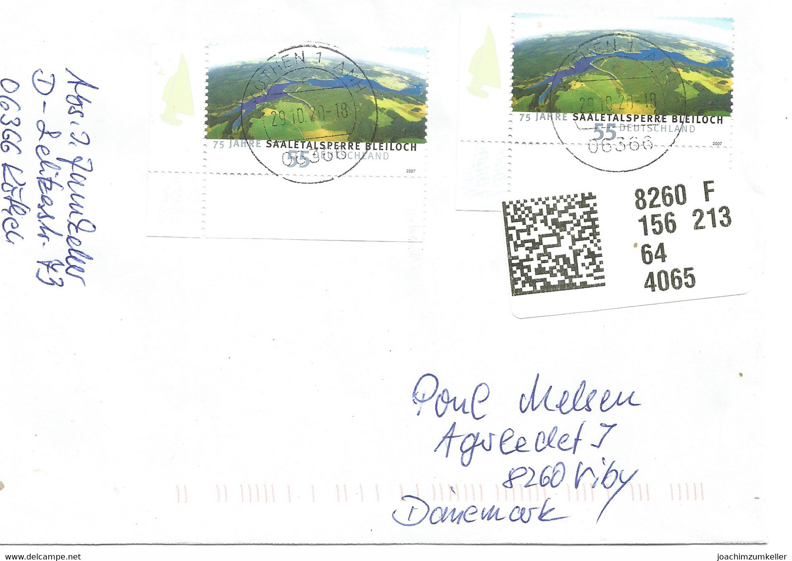 A-Brief Von Dt.-Dänemark Vom 29.10.20 Mi.2617 - Brieven En Documenten