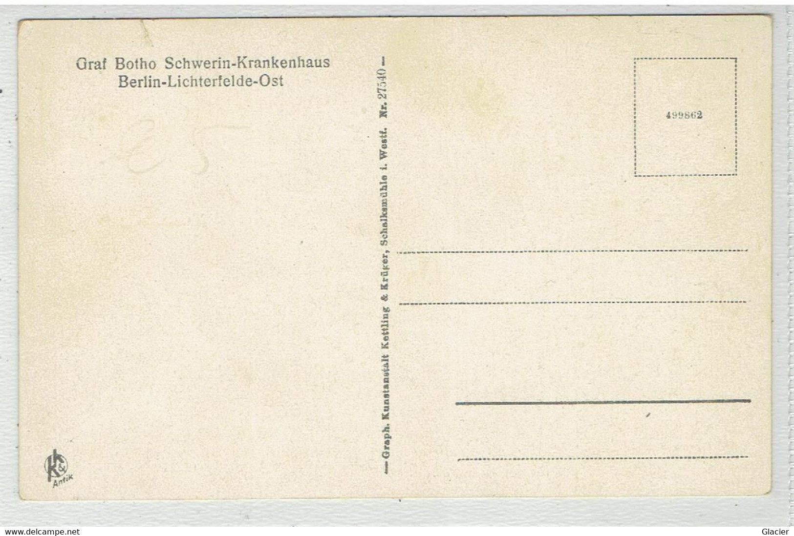 BERLIN - LICHTERFELDE - OST - Graf Botho Schwerin-Krankenhaus - Gartenansicht - Lichterfelde