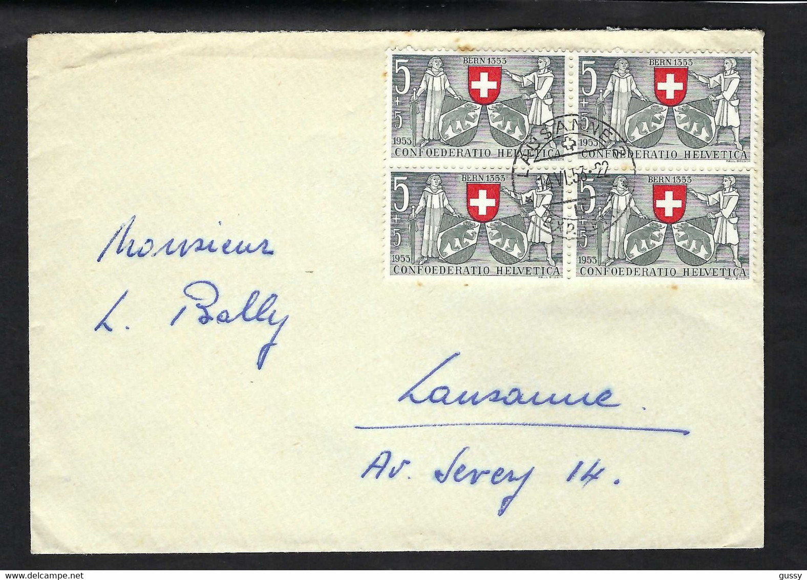 SUISSE 1953: LSC De  Lausanne Intra Muros - Other & Unclassified