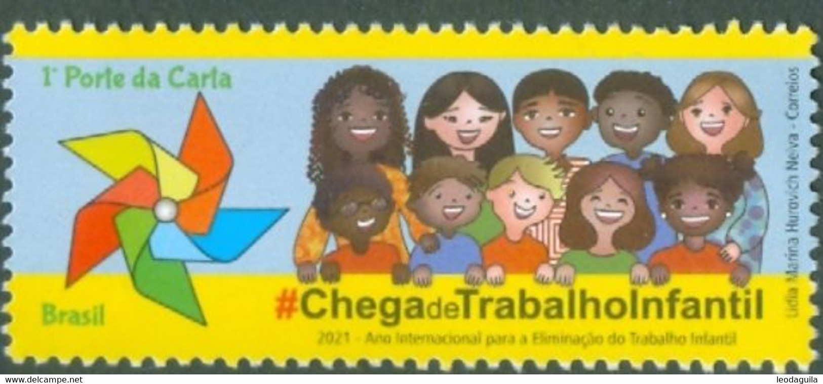 BRAZIL 2021 -  CHILD LABOUR - INTERNATIONAL YEAR FOR ITS  ELIMINATION  - MINT - Ungebraucht